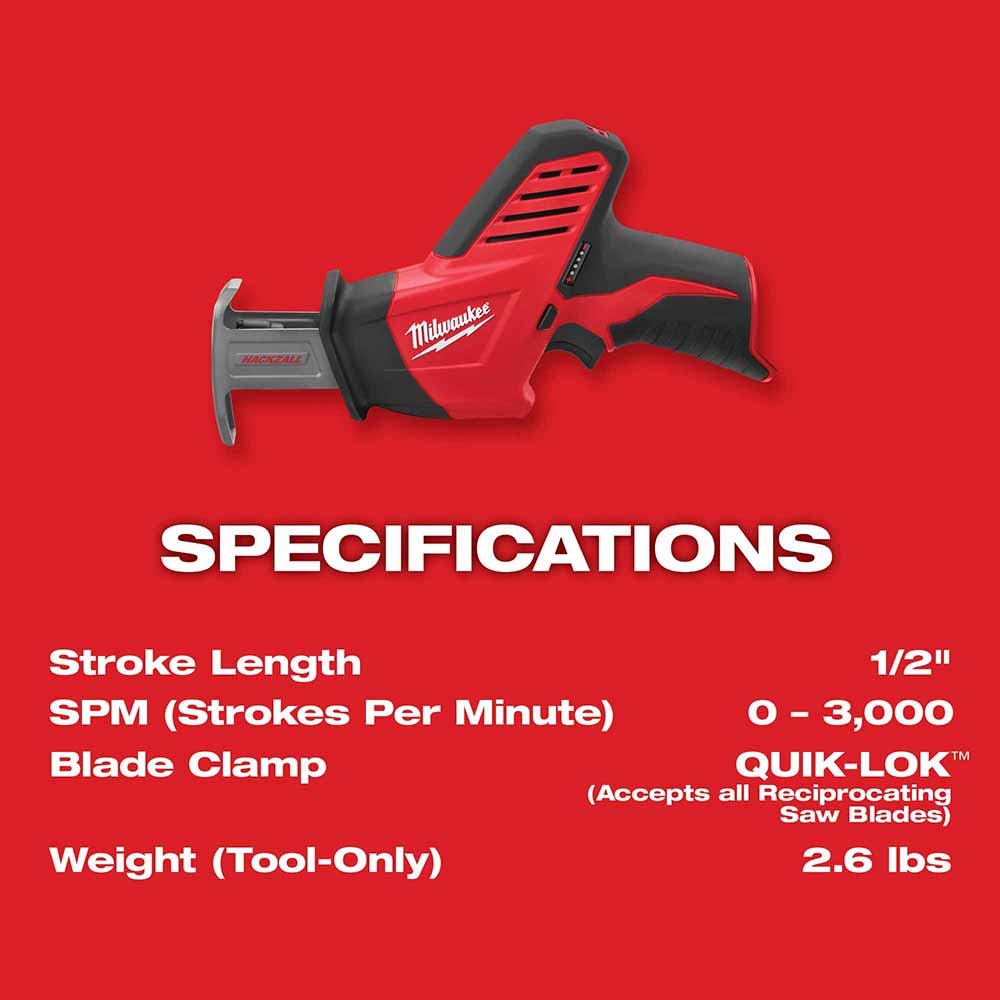 Milwaukee 2420-20 M12 12-Volt Hackzall Saw (Tool Only, No Battery) - 3