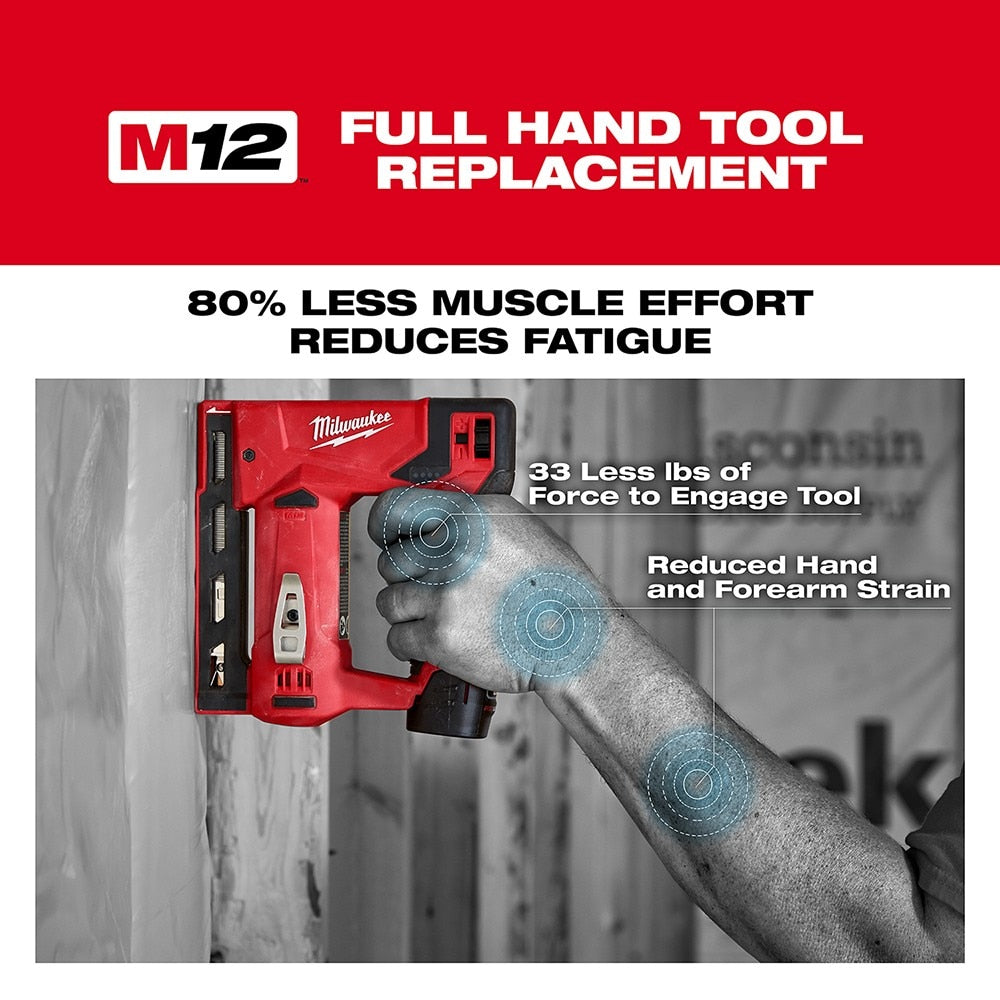 Milwaukee 2447-20 M12 3/8" Crown Stapler - 5