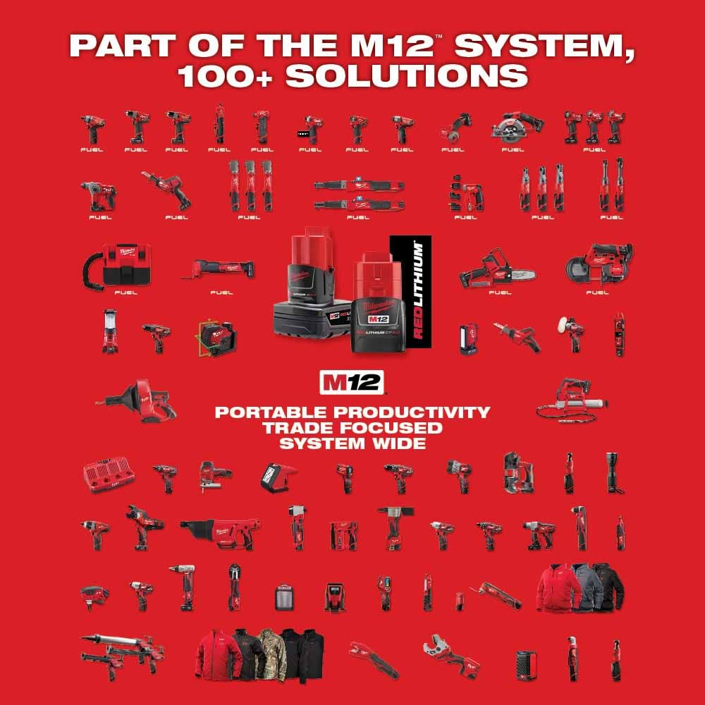 Milwaukee 2447-20 M12 3/8" Crown Stapler - 12