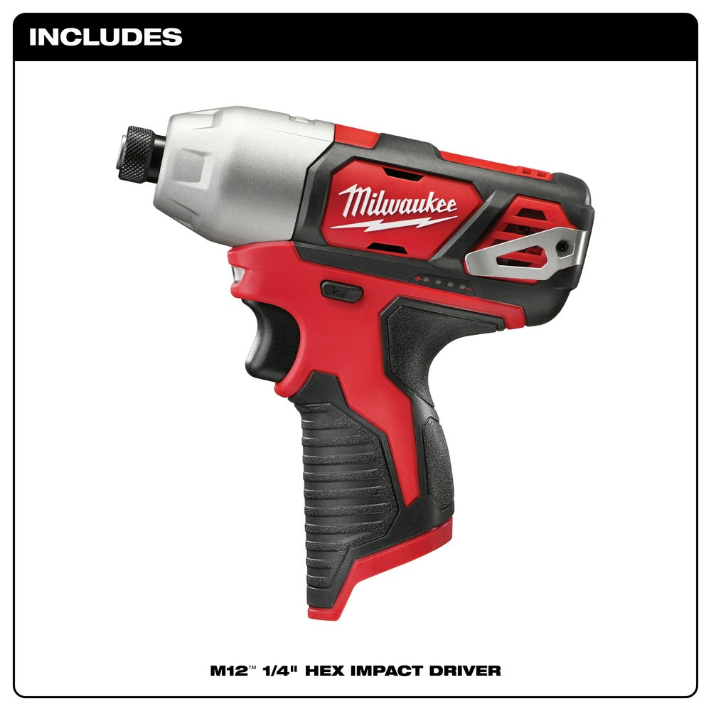 Milwaukee 2462-20 M12 1/4” Hex Impact Driver (Bare) - 2