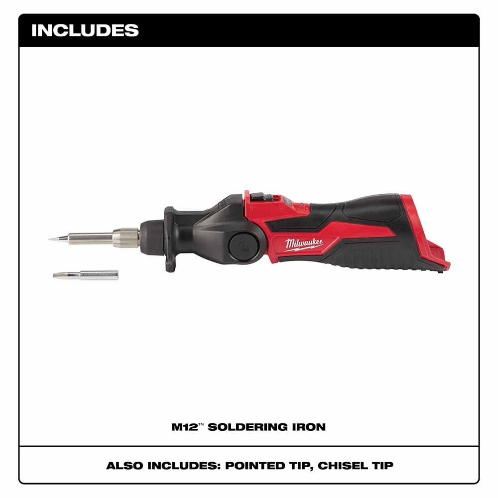 Milwaukee 2488-20 M12 Soldering Iron Bare Tool - 2
