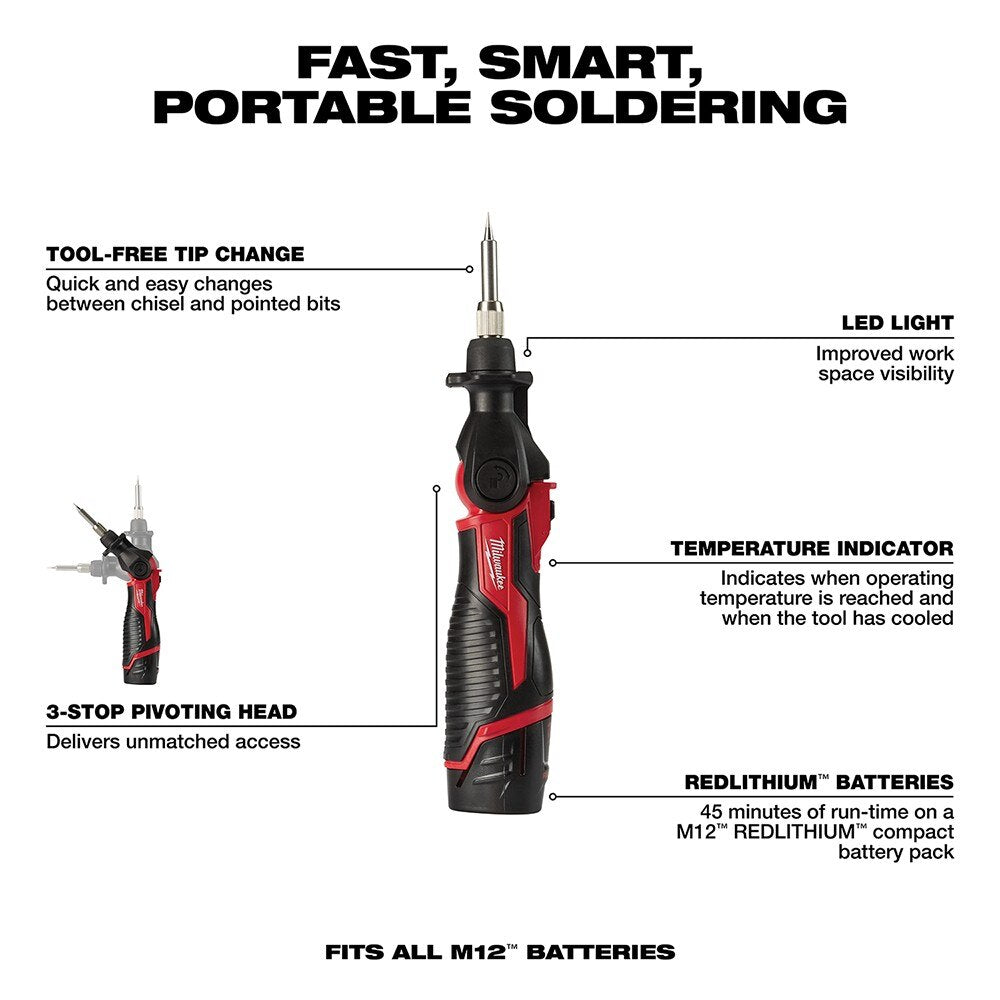 Milwaukee 2488-21 M12 Soldering Iron Kit - 3
