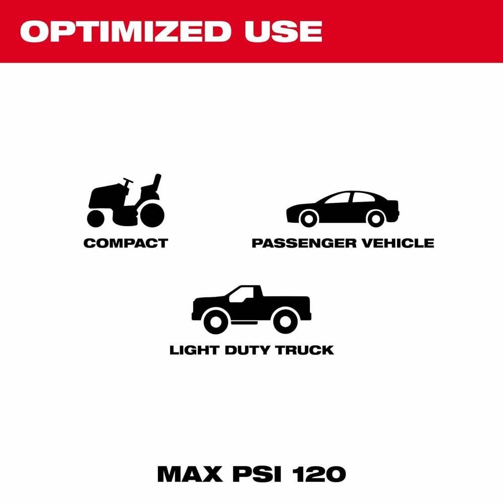 Milwaukee 2492-24 M12 12V Cordless 4-Tool Combo Kit with Screwdriver, Ratchet, Light and Inflator (Two 2.0Ah Batteries) - 10