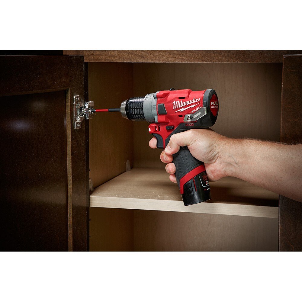 Milwaukee 2504-22 M12 FUEL 1/2" Hammer Drill Kit with Charger and Carrying Case (2 Batteries) - 13