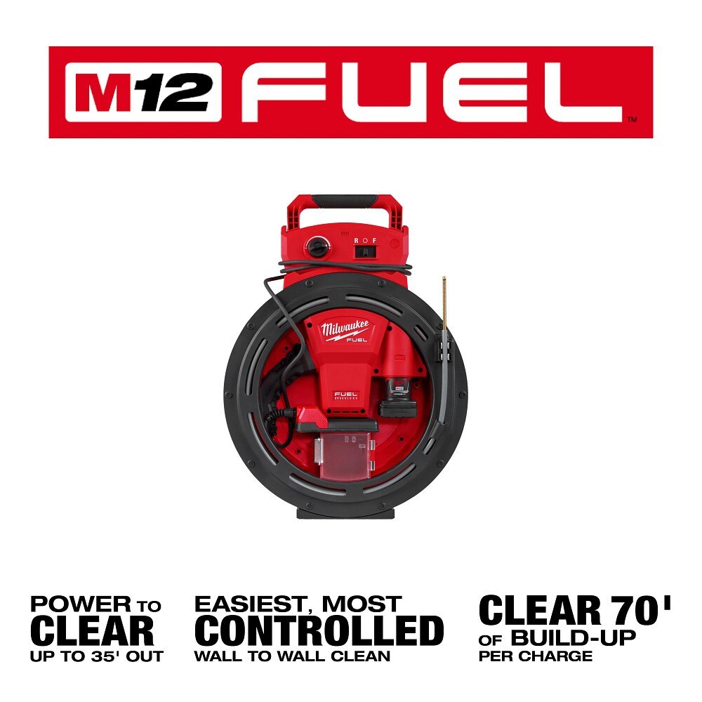 Milwaukee 2519-21 M12 FUEL High Speed Chain Snake for 1-1/4”-2” Pipes - 7