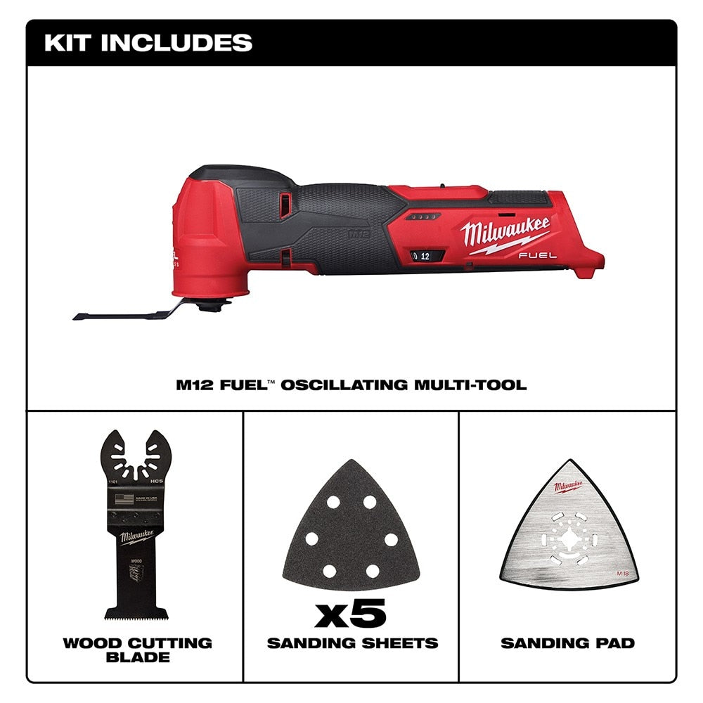 Milwaukee 2526-80 M12 FUEL Oscillating Multi-Tool (Reconditioned) - 3