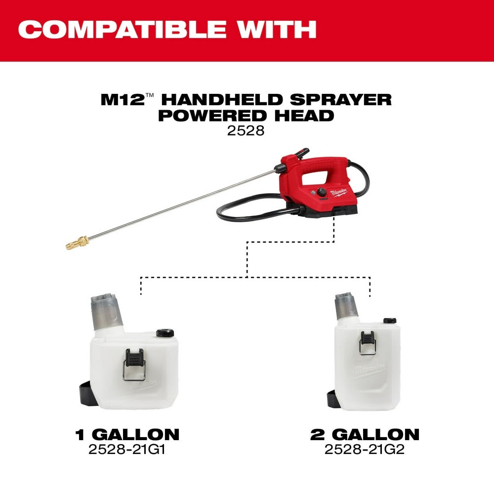 Milwaukee 2528-21G2 M12 2 Gallon Handheld Sprayer Kit - 5