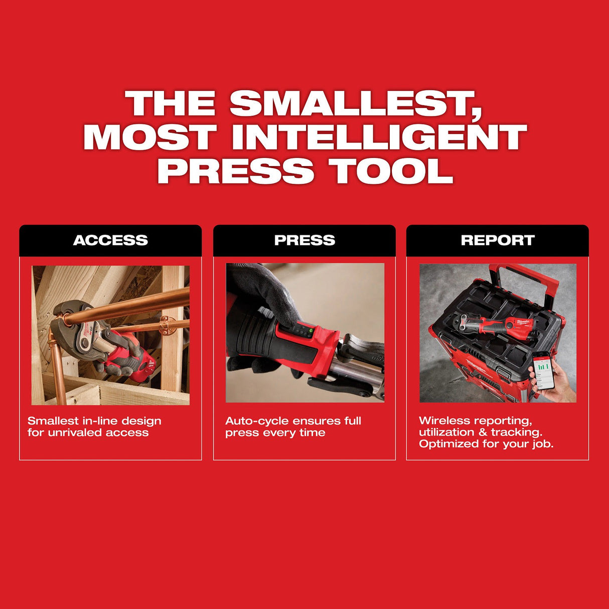 Milwaukee 2573-20 M12 FORCE LOGIC Press Tool Kit with ONE-KEY (Bare Tool) - 6
