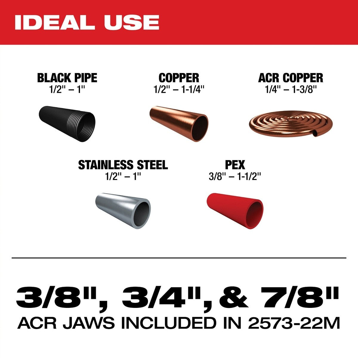 Milwaukee 2573-22M M12 FORCE LOGIC Press Tool Kit with ONE KEY ACR Press Jaws (Kit) - 4