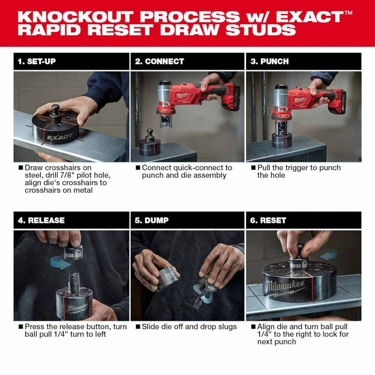 Milwaukee 2677-02 M18 FORCE LOGIC 6T Knockout Tool 1/2" - 2" - 6