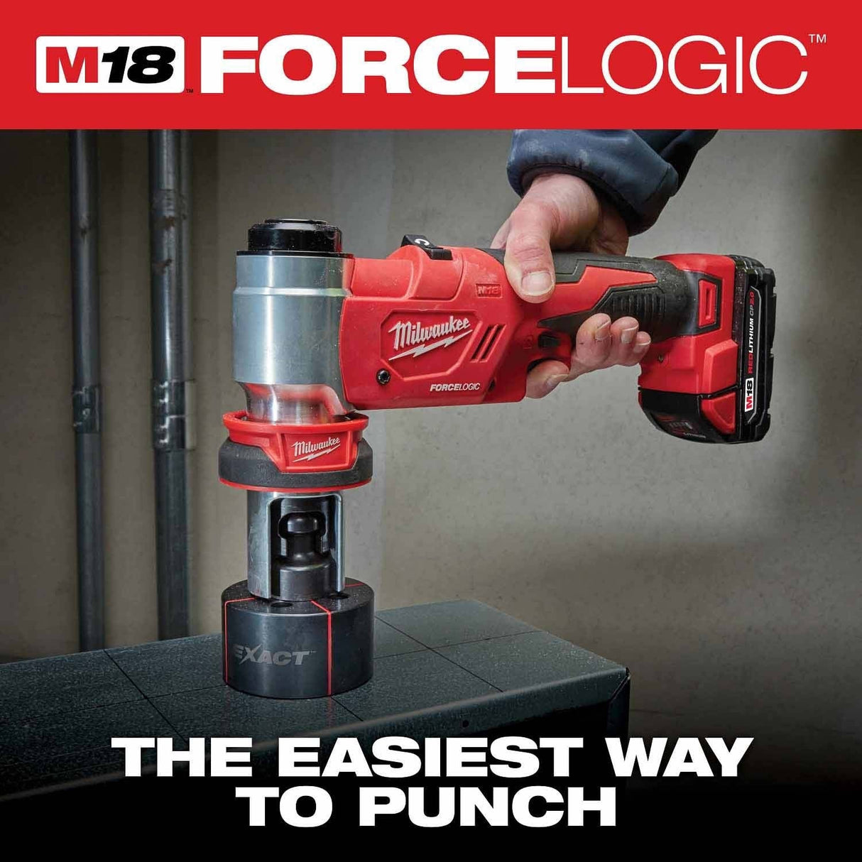 Milwaukee 2677-04 M18 FORCE LOGIC 6T Knockout Tool 1/2" - 4" - 3