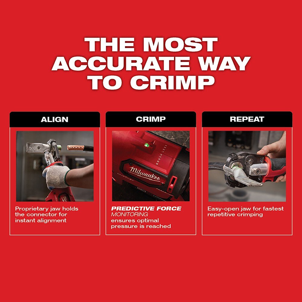 Milwaukee 2679-22 M18 FORCE LOGIC 600 MCM Crimper Kit - 8