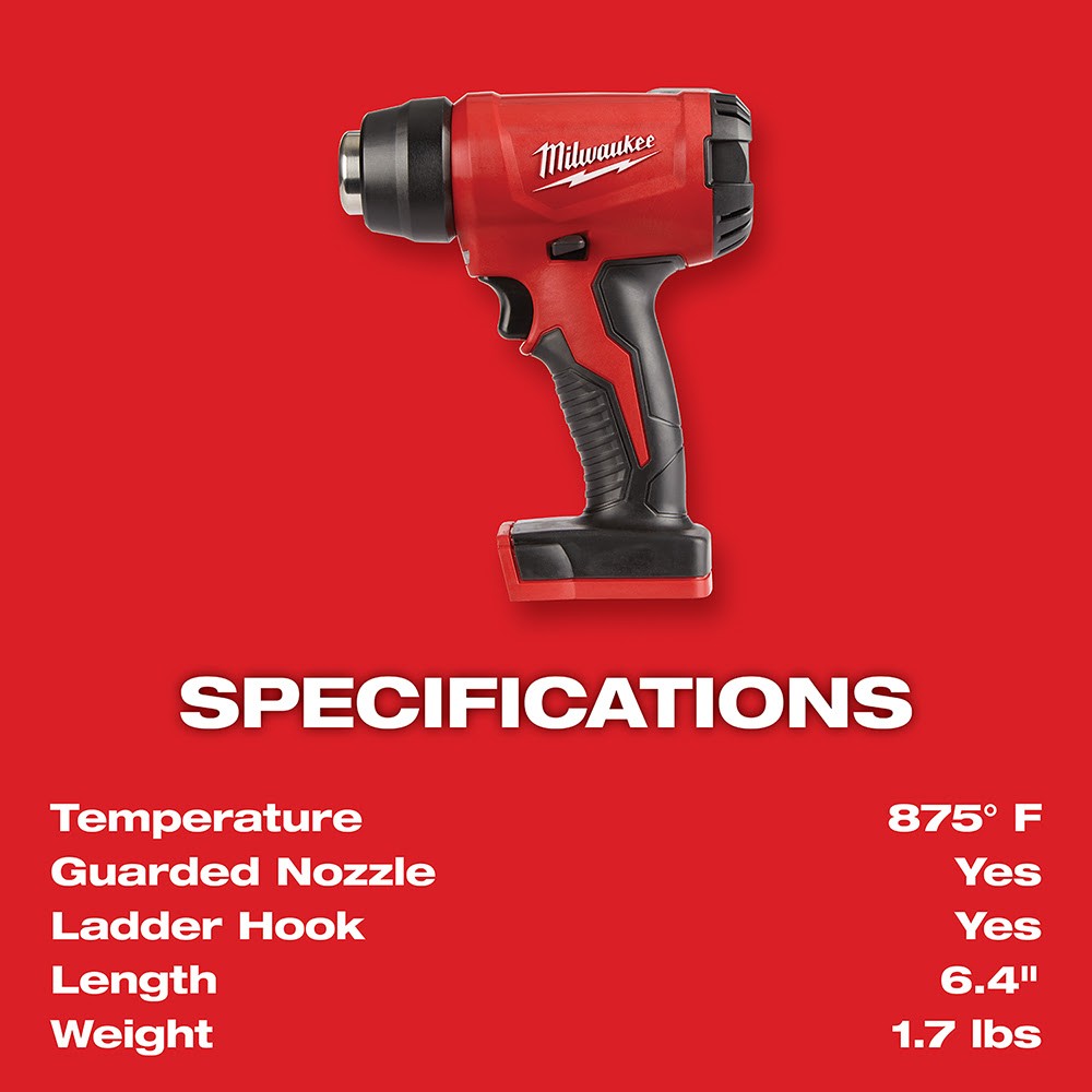 Milwaukee 2688-20 M18 Compact Heat Gun (Bare Tool) - 3