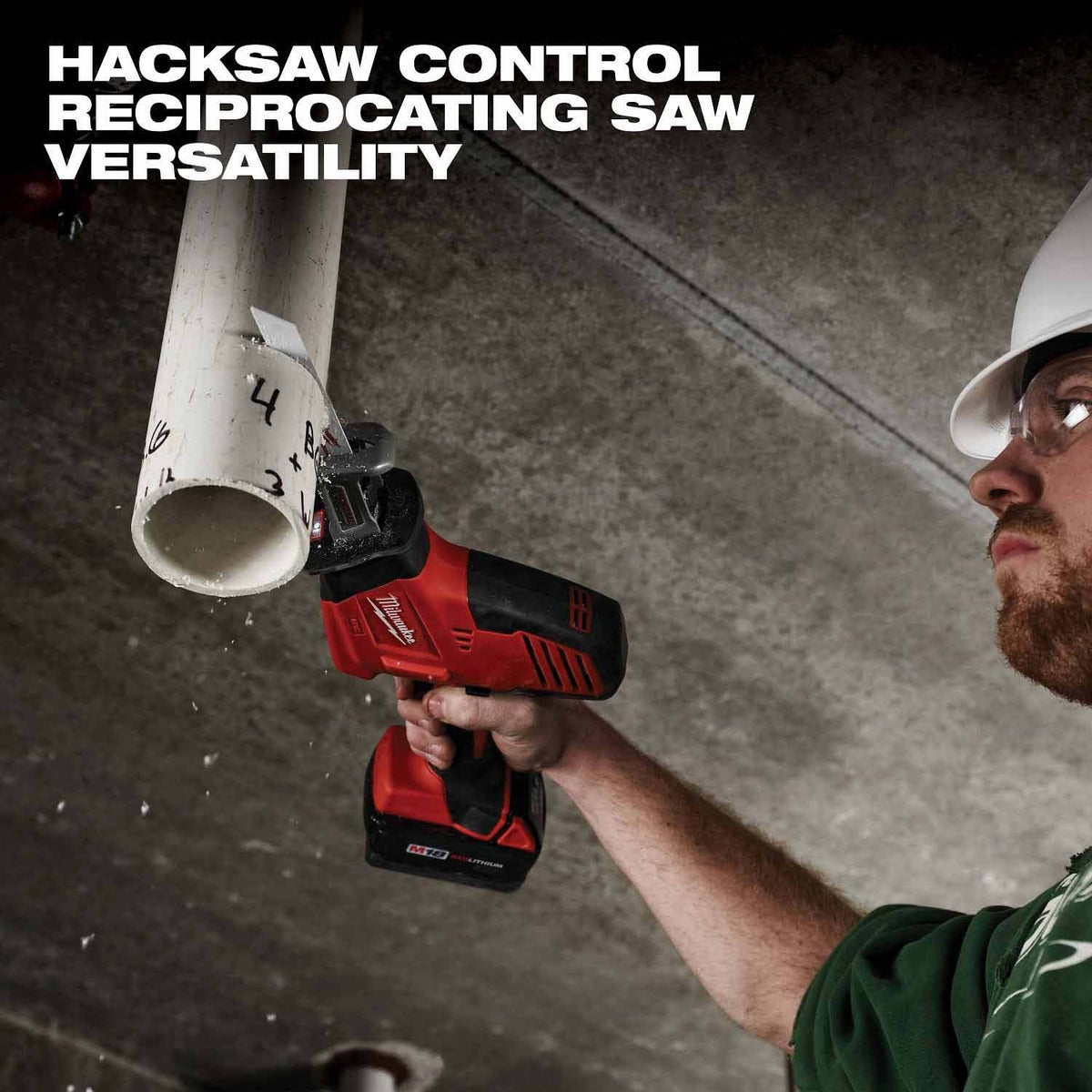 Milwaukee 2695-24 M18 Cordless Combo Compact Hammer Drill/Hackzall/1/4 Hex Impact Driver/Work Light/Charger/2 Battery - 5