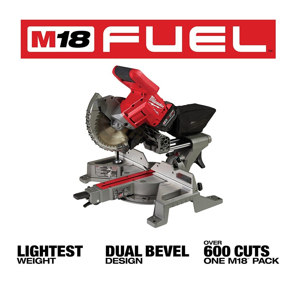 Milwaukee 2733-21 M18 FUEL 7-1/4" Dual Bevel Sliding Compound Miter Saw Kit - 3