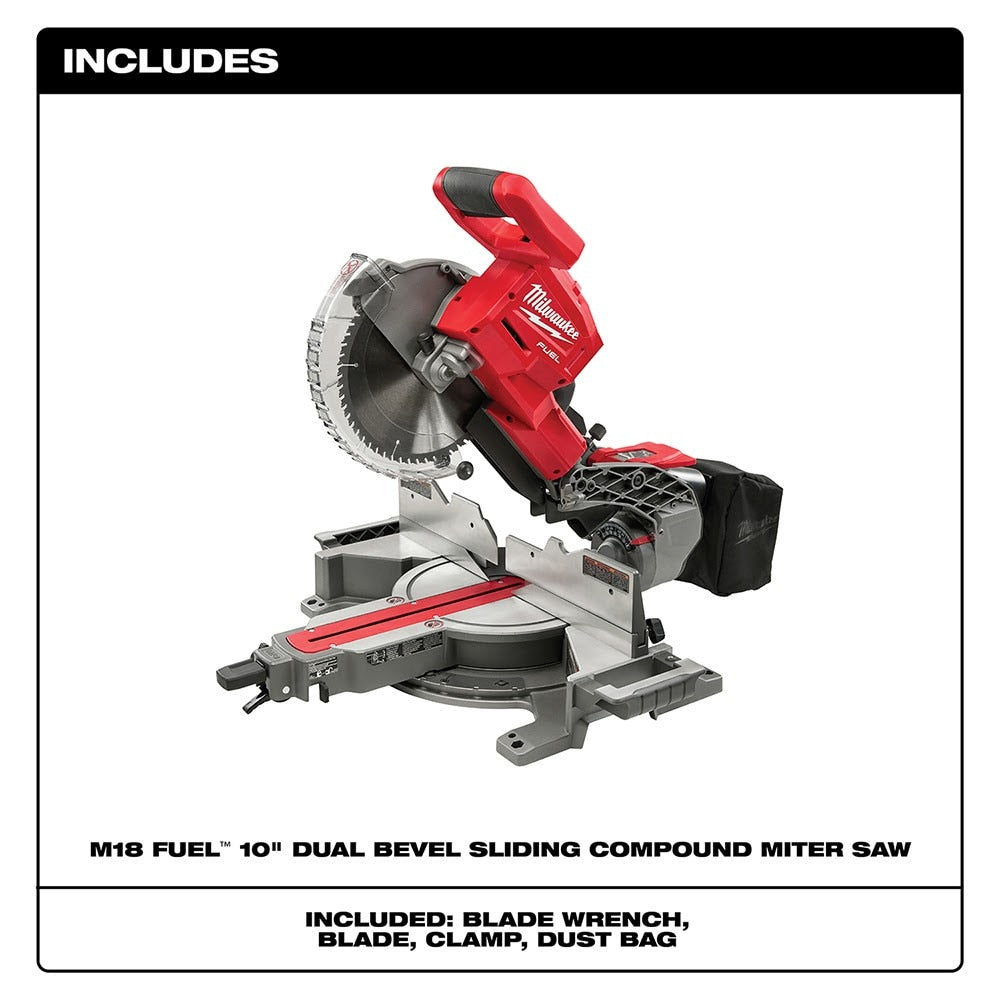 Milwaukee 2734-80 M18 FUEL Dual Bevel Sliding Compound Miter Saw Bare Tool (Reconditioned) - 2