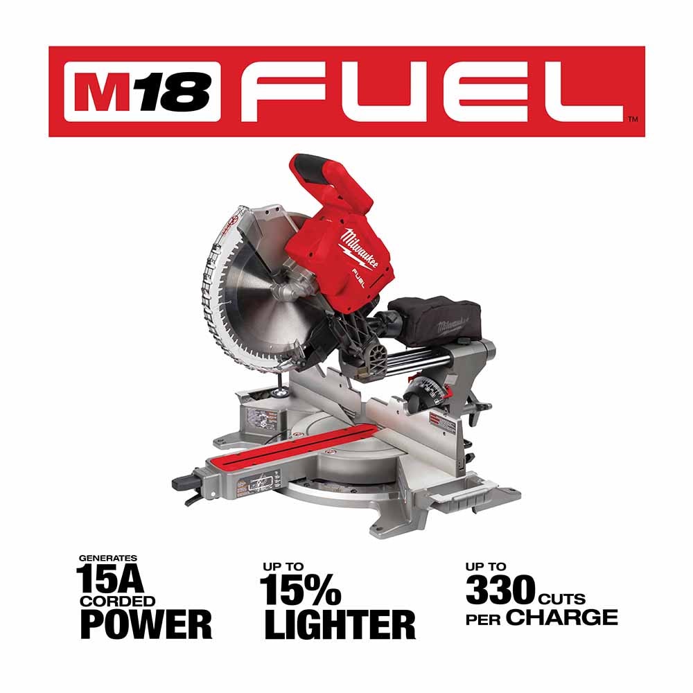 Milwaukee 2739-80 M18 FUEL 12" Dual Bevel Sliding Compound Miter Saw - Bare Tool (Reconditioned) - 3