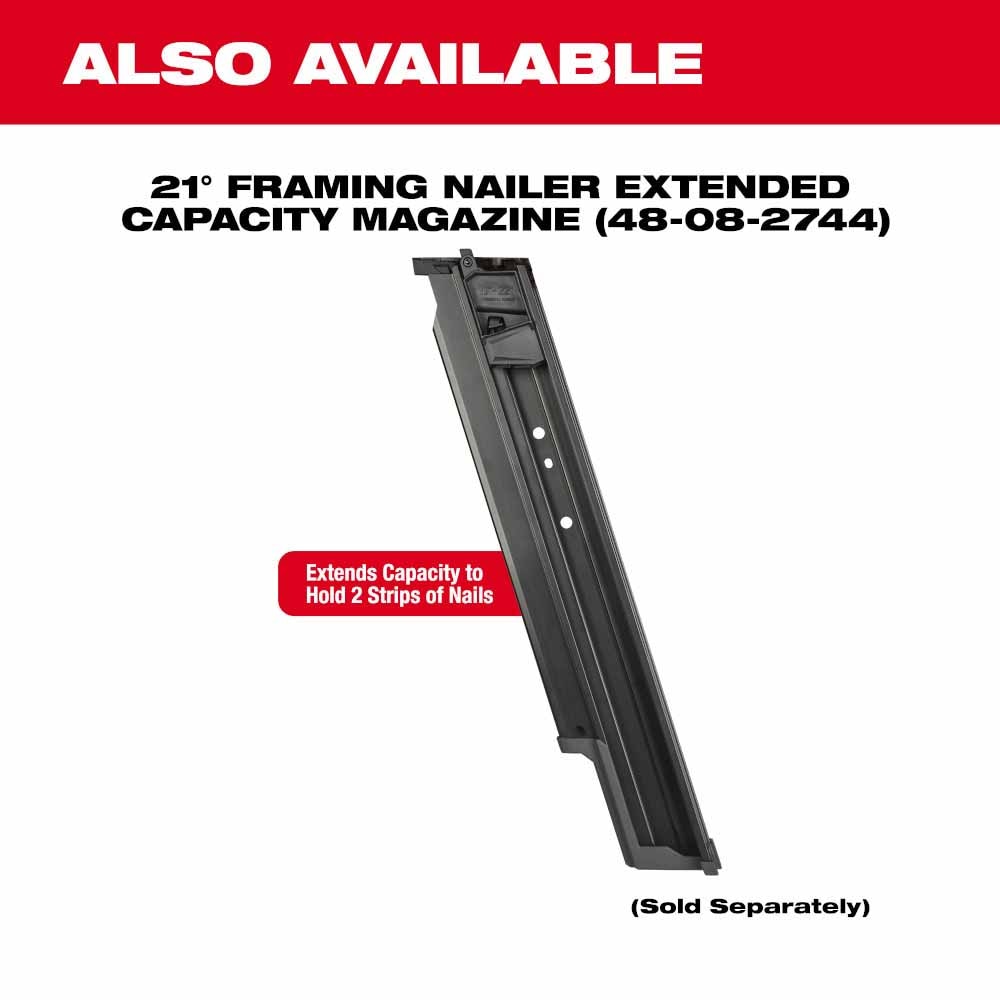 Milwaukee 2744-20 M18 FUEL™ 21 Degree Framing Nailer - 6