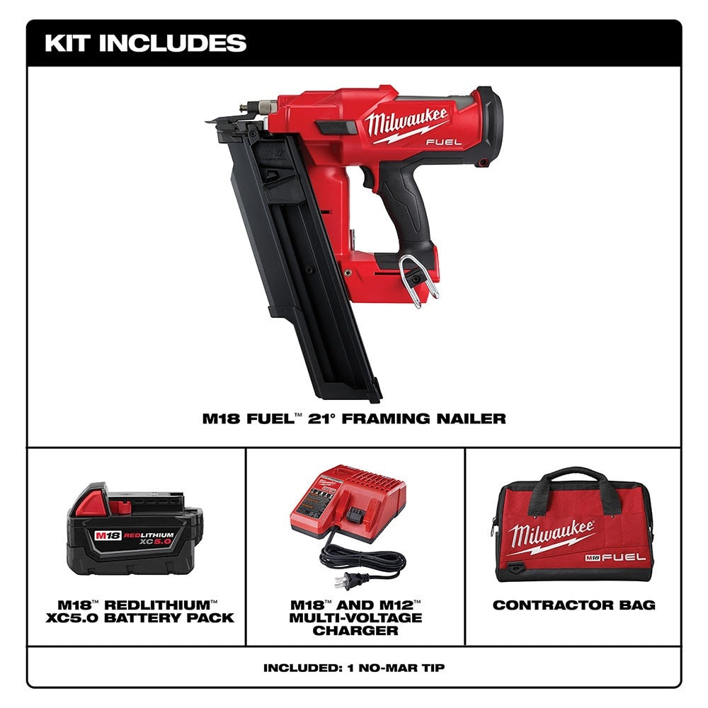 Milwaukee 2744-21 M18 FUEL™ 21 Degree Framing Nailer Kit - 3