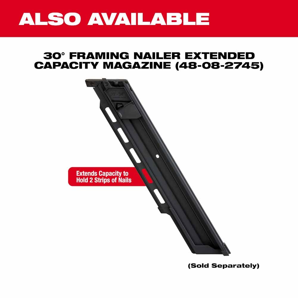 Milwaukee 2745-20 M18 FUEL™ 30 Degree Framing Nailer - 6