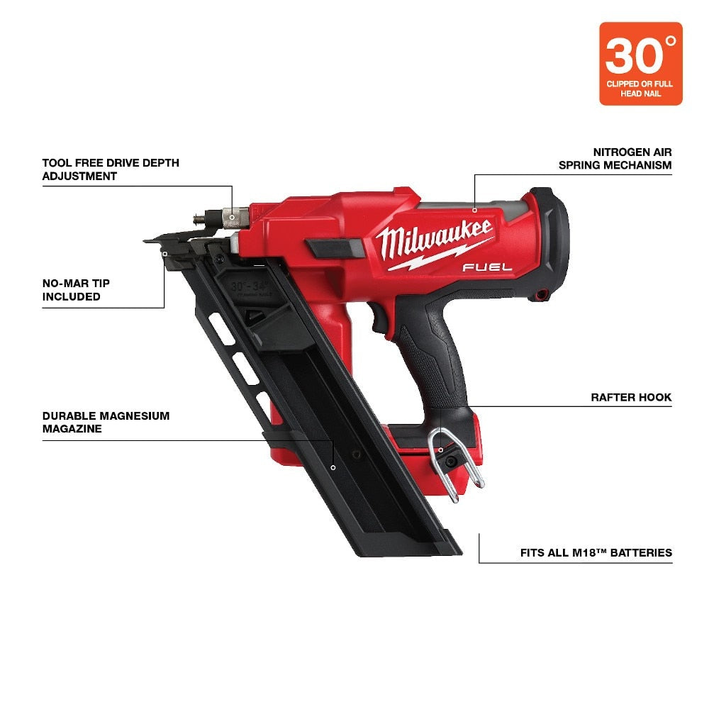 Milwaukee 2745-20 M18 FUEL™ 30 Degree Framing Nailer - 15