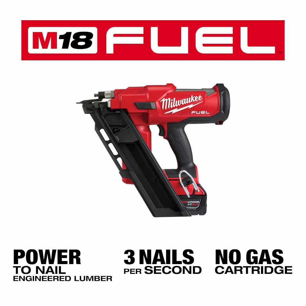 Milwaukee 2745-21 M18 FUEL™ 30 Degree Framing Nailer Kit - 2