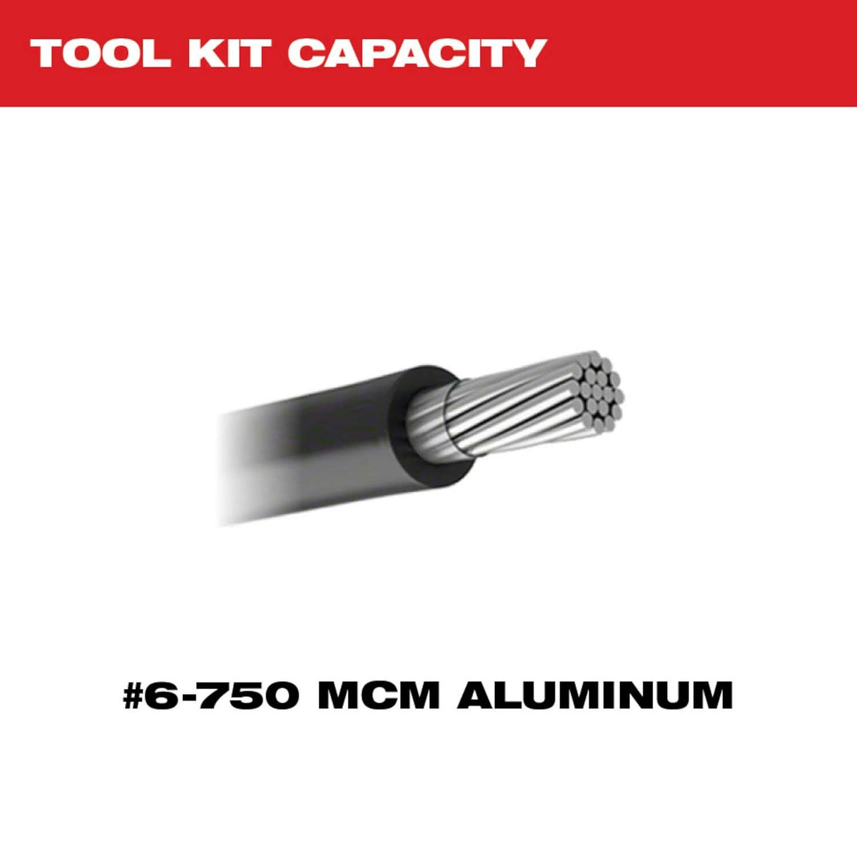Milwaukee 2779-750AL M18 FORCE LOGIC 750 MCM Crimper with #6 - 750 MCM Aluminum Dies - 4