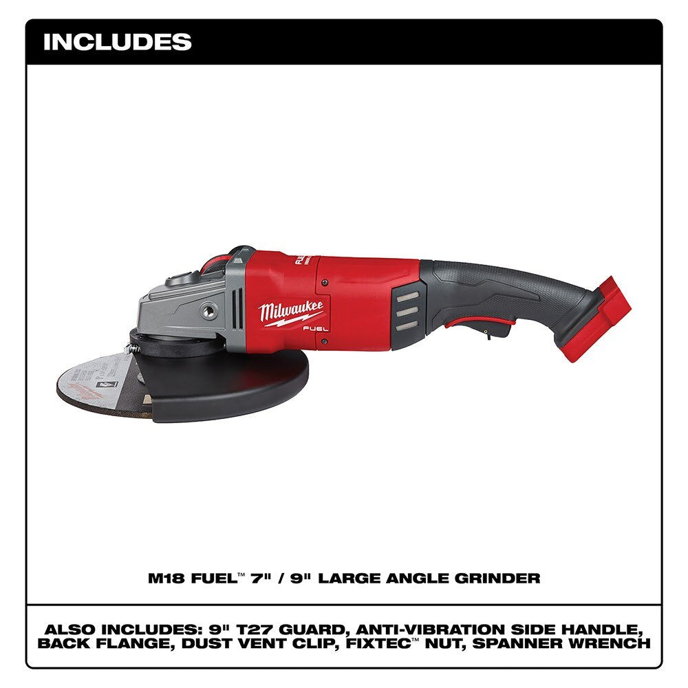 Milwaukee 2785-80 M18 FUEL 7" to 9" Large Angle Grinder (Reconditioned) - 2