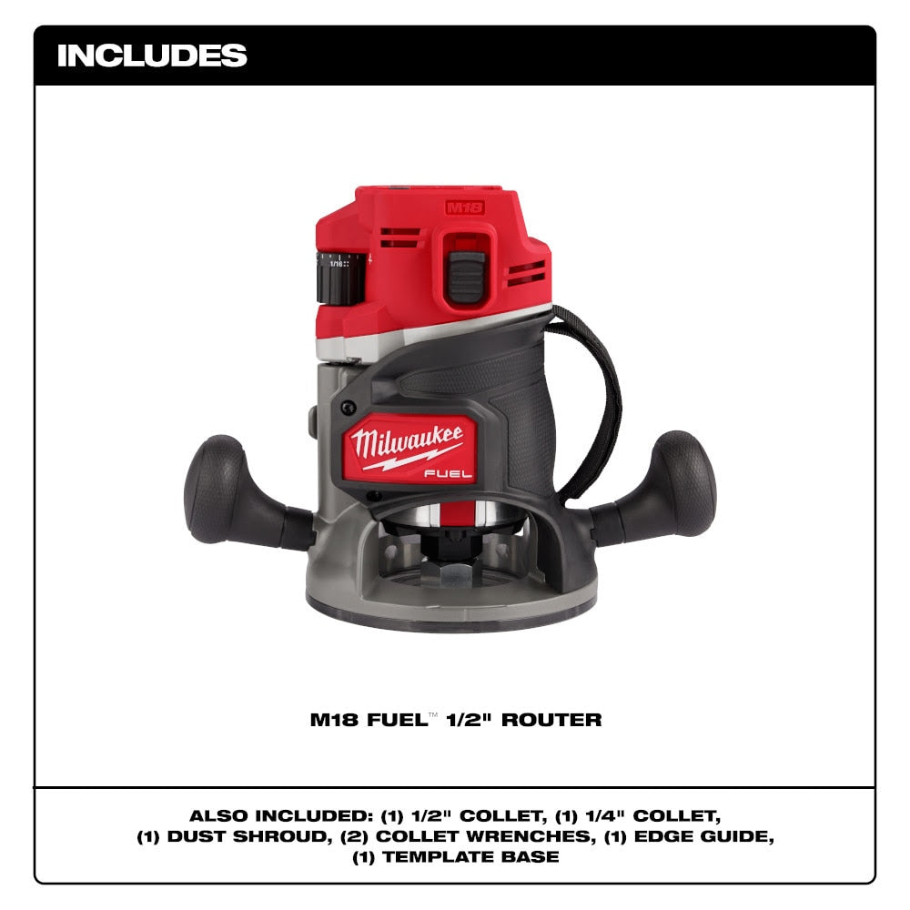Milwaukee 2838-20 M18 FUEL 1/2" Router - 2