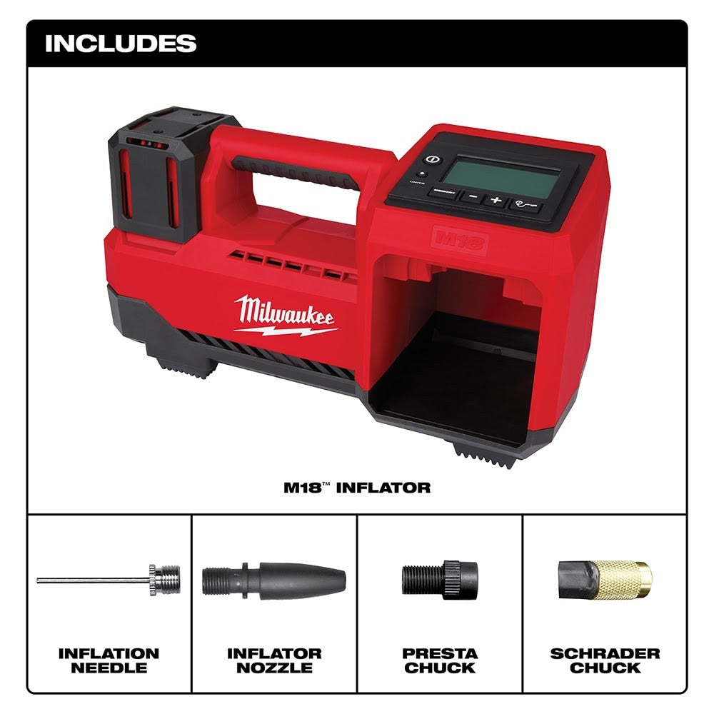 Milwaukee M18 Compact Tire Inflator, Tool Only (Reconditioned) - 2