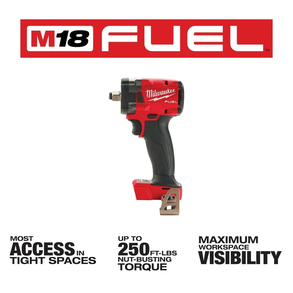 Milwaukee 2855-20 "M18 FUEL™ 1/2 " Compact Impact Wrench w/ Friction Ring Bare Tool " - 3