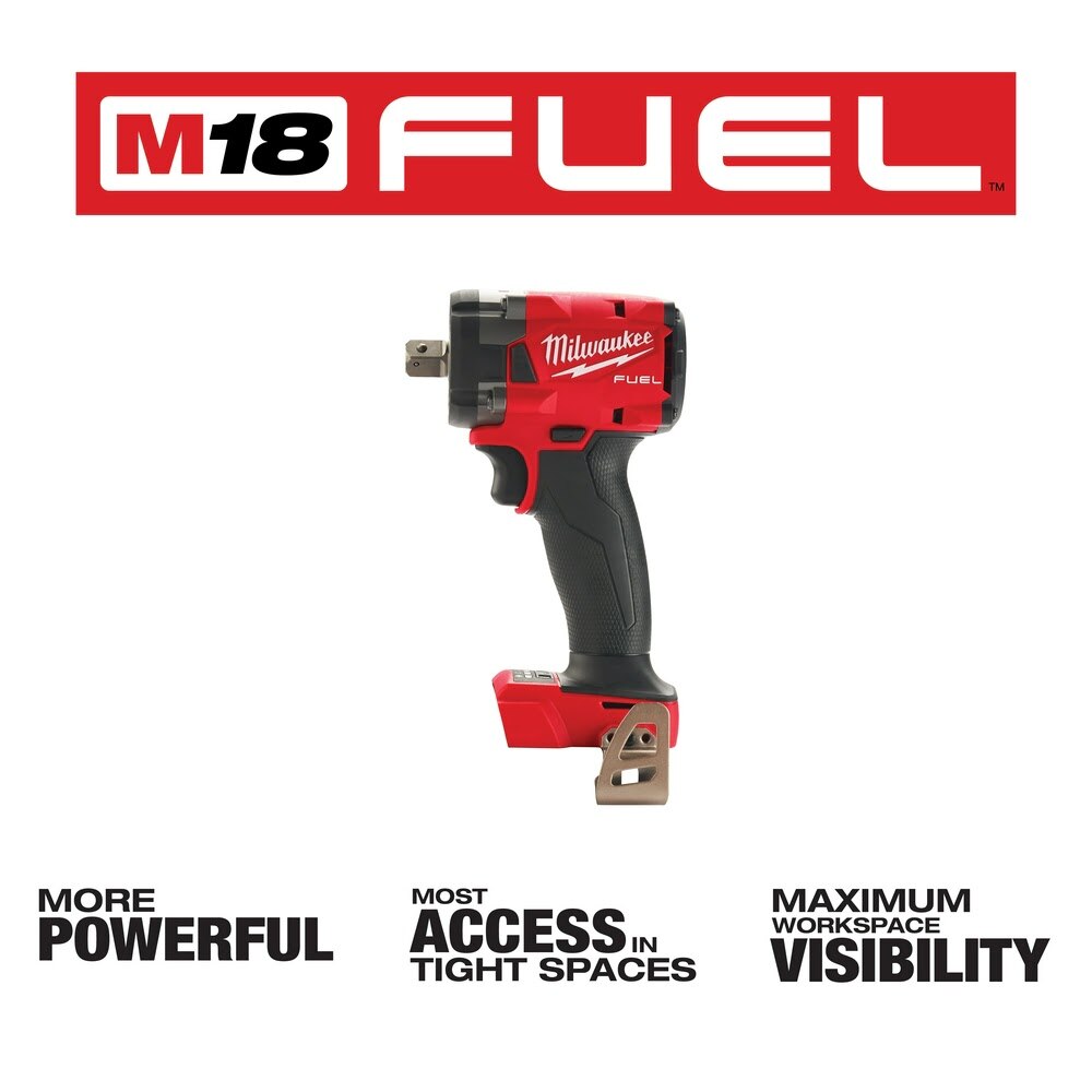 Milwaukee 2855P-20 "M18 FUEL™ 1/2 " Compact Impact Wrench w/ Pin Detent Bare Tool " - 3