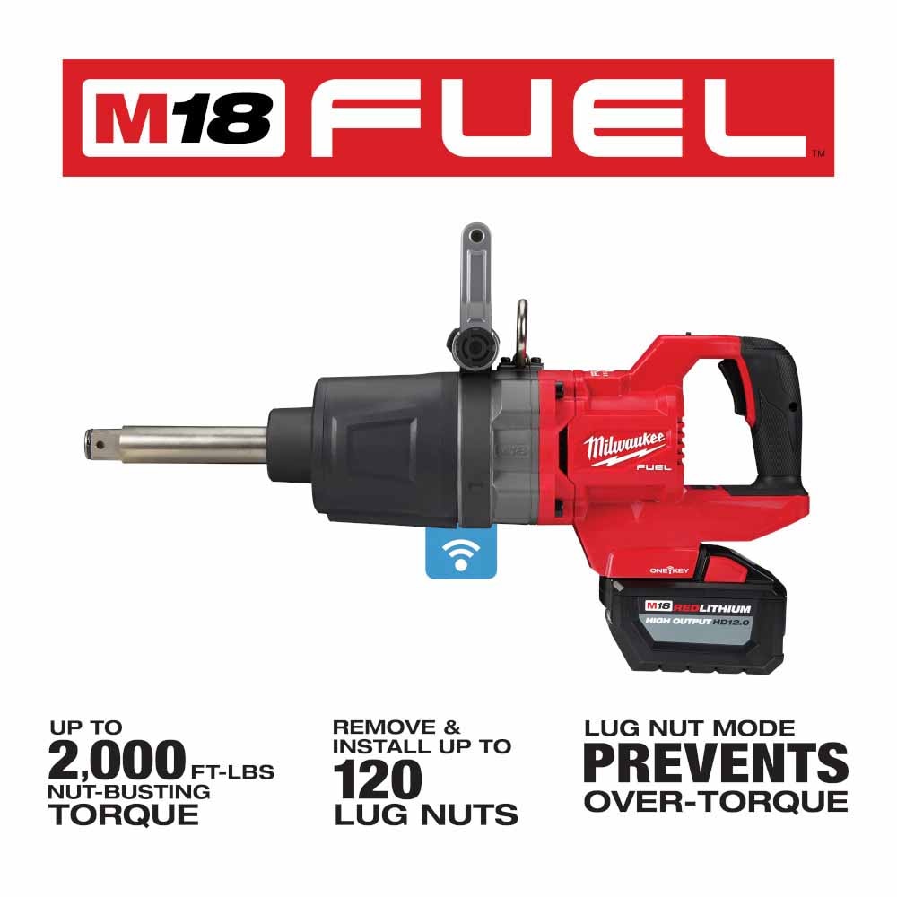 Milwaukee 2869-22HD M18 FUEL™ 1" D-Handle Ext. Anvil High Torque Impact Wrench w/ ONE-KEY™ - 3
