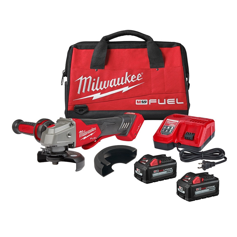 Milwaukee 2882-22 M18 FUEL™ 4-1/2" / 5" Braking Grinder w/ ONE-KEY™ Paddle Switch, No-Lock Kit - 15