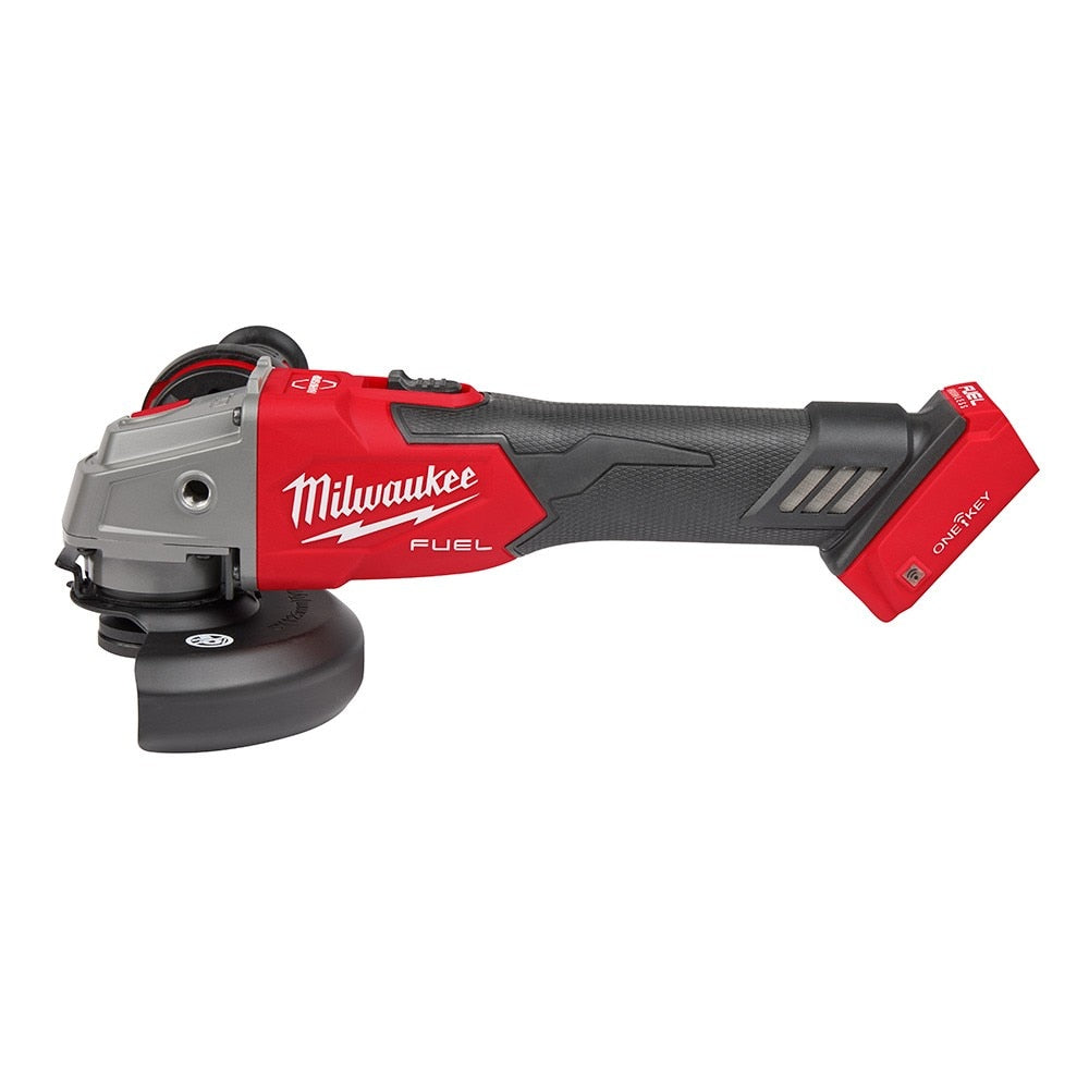Milwaukee 2883-20 M18 FUEL™ 4-1/2" / 5" Braking Grinder w/ ONE-KEY™ Slide Switch, Lock-On
