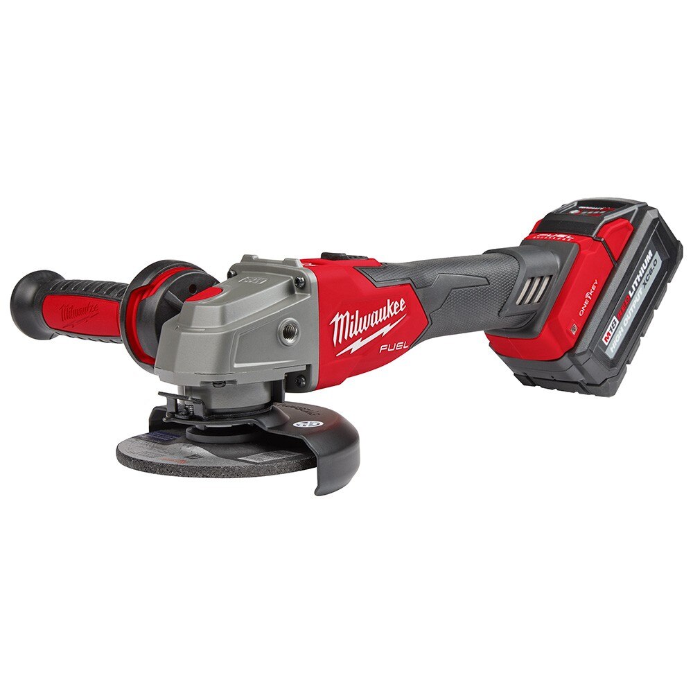Milwaukee 2883-22 M18 FUEL™ 4-1/2" / 5" Braking Grinder w/ ONE-KEY™ Slide Switch, Lock-On Kit - 7