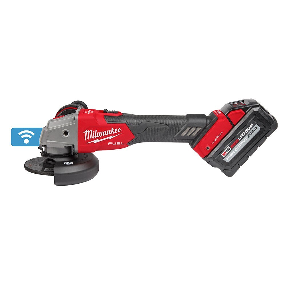 Milwaukee 2883-22 M18 FUEL™ 4-1/2" / 5" Braking Grinder w/ ONE-KEY™ Slide Switch, Lock-On Kit - 8