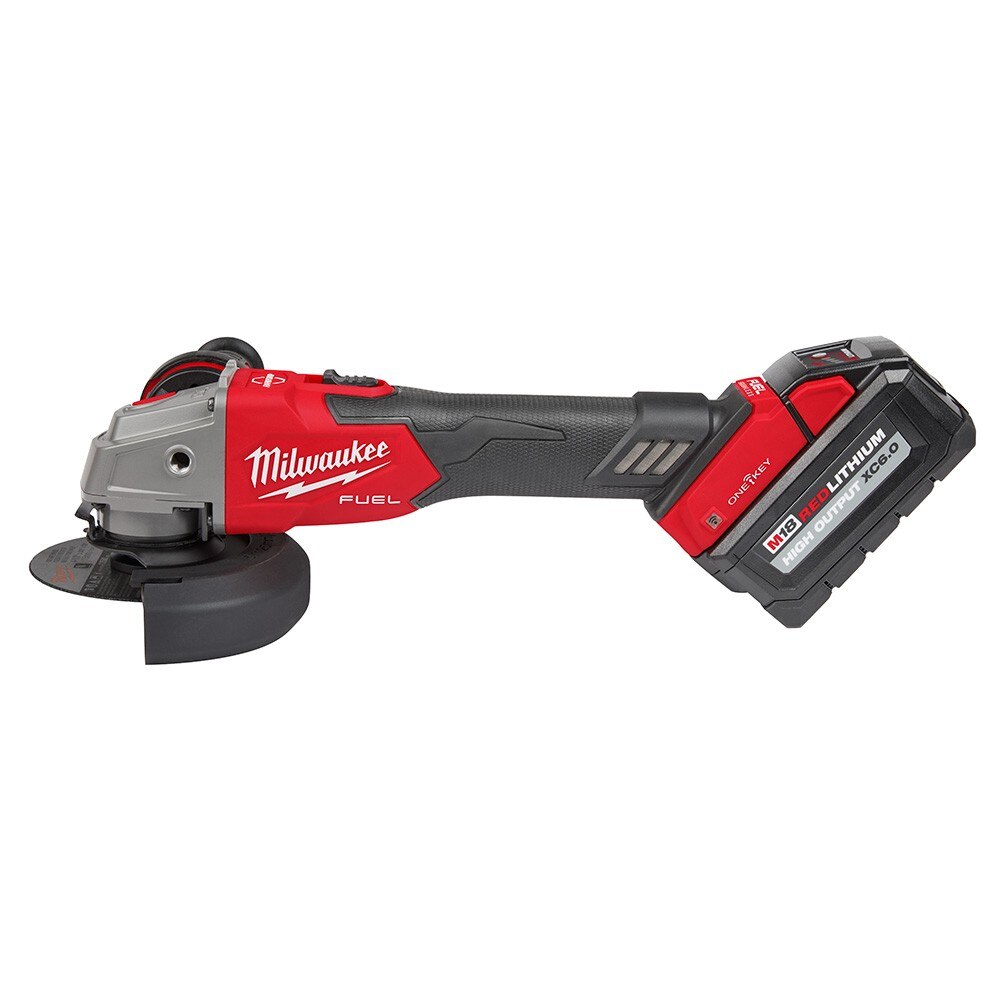 Milwaukee 2883-22 M18 FUEL™ 4-1/2" / 5" Braking Grinder w/ ONE-KEY™ Slide Switch, Lock-On Kit - 10