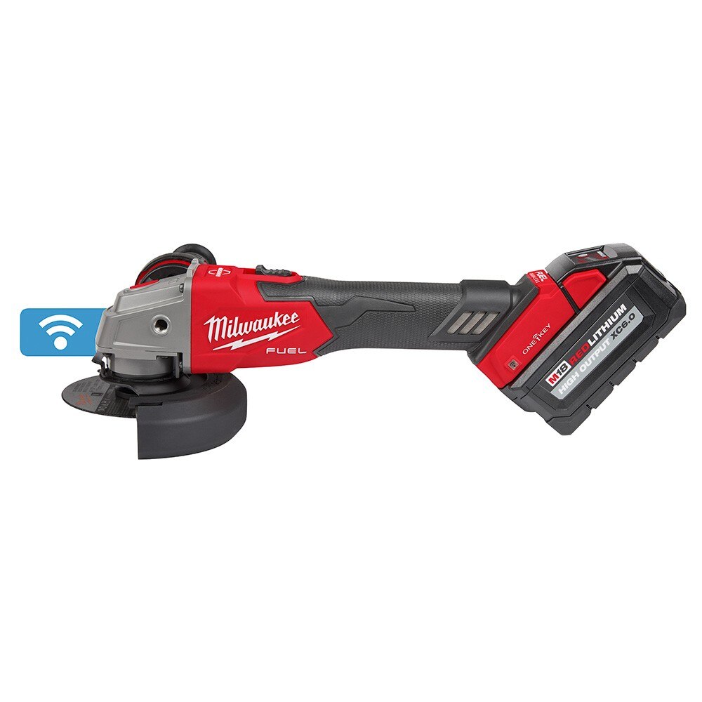 Milwaukee 2883-22 M18 FUEL™ 4-1/2" / 5" Braking Grinder w/ ONE-KEY™ Slide Switch, Lock-On Kit - 12