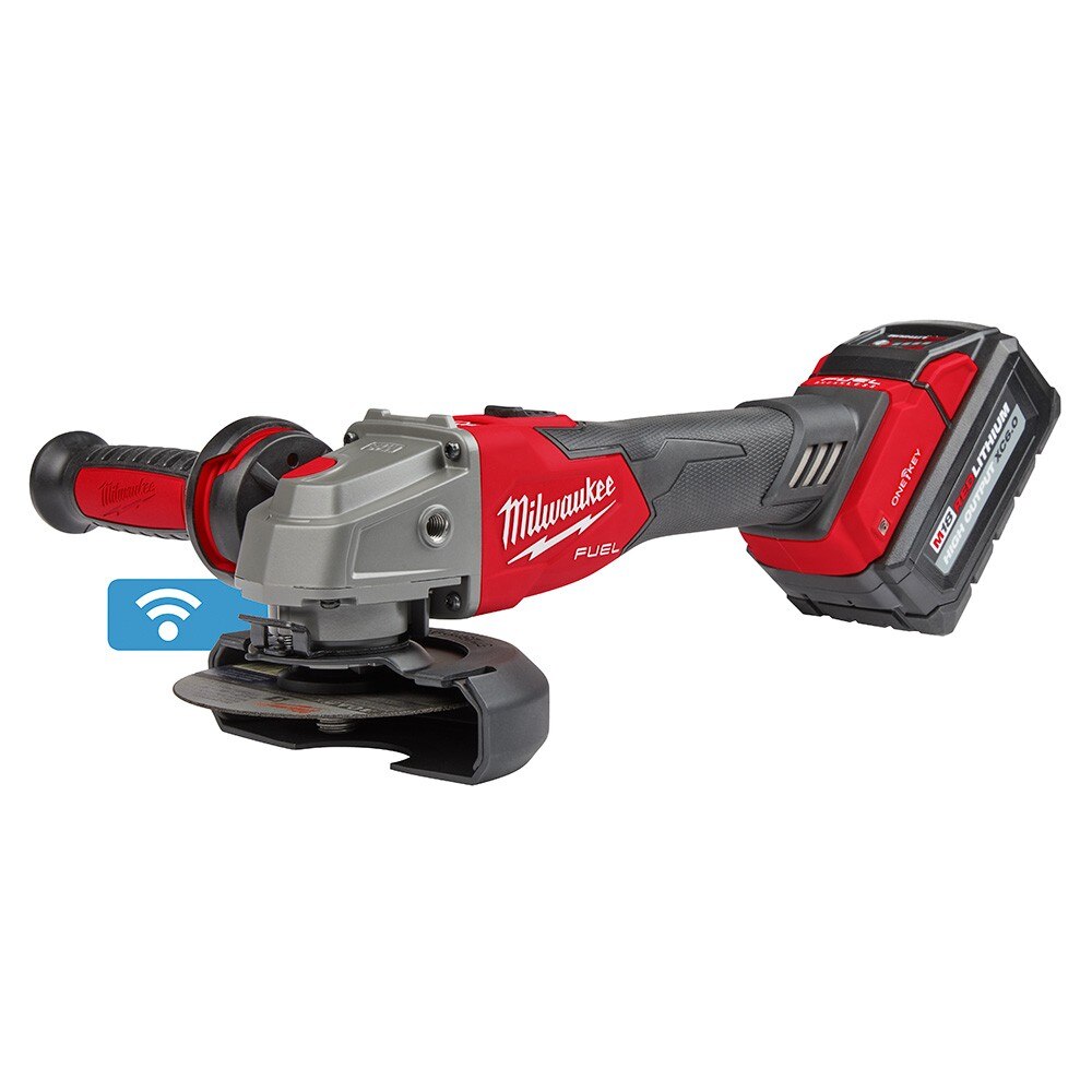 Milwaukee 2883-22 M18 FUEL™ 4-1/2" / 5" Braking Grinder w/ ONE-KEY™ Slide Switch, Lock-On Kit - 13