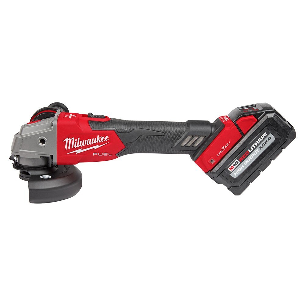 Milwaukee 2883-22 M18 FUEL™ 4-1/2" / 5" Braking Grinder w/ ONE-KEY™ Slide Switch, Lock-On Kit