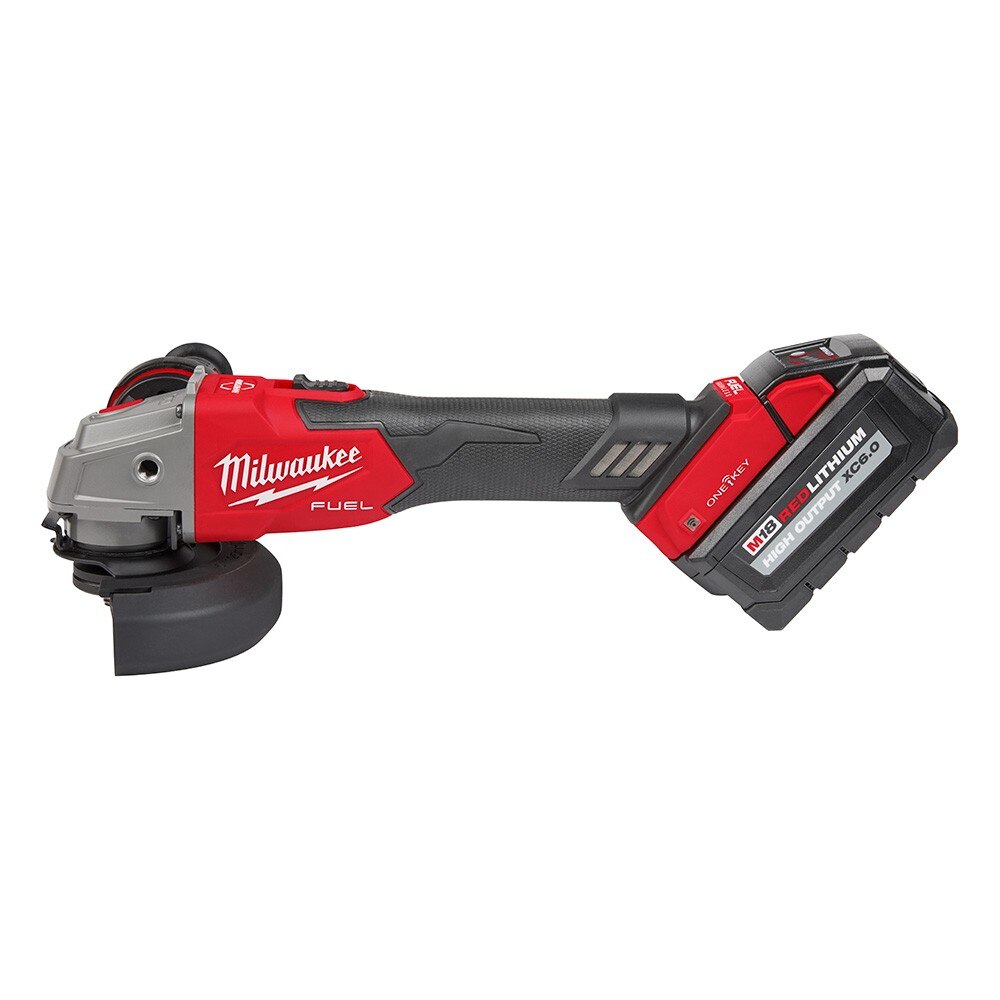 Milwaukee 2883-22 M18 FUEL™ 4-1/2" / 5" Braking Grinder w/ ONE-KEY™ Slide Switch, Lock-On Kit - 4