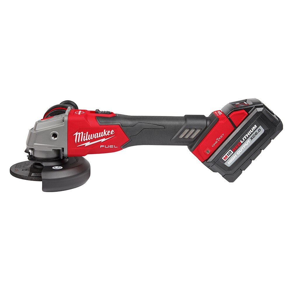Milwaukee 2883-22 M18 FUEL™ 4-1/2" / 5" Braking Grinder w/ ONE-KEY™ Slide Switch, Lock-On Kit - 6