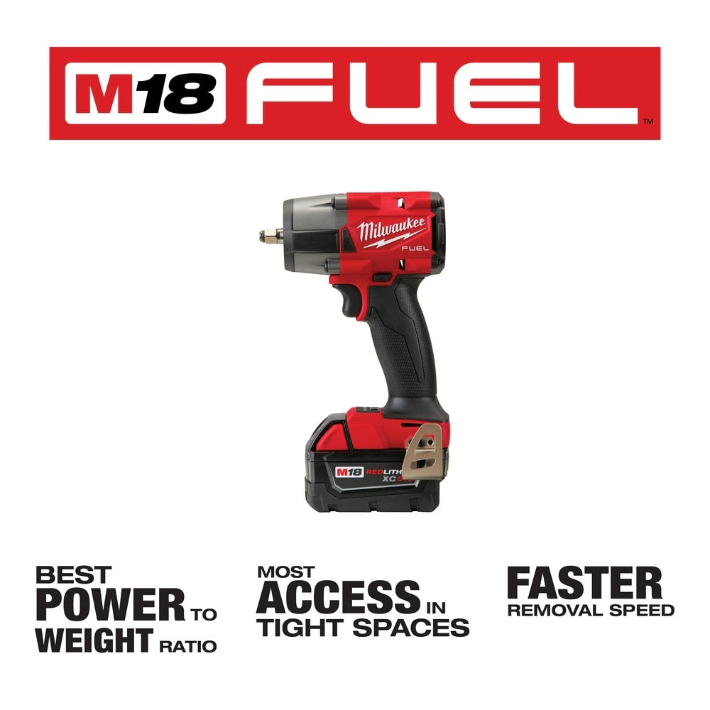 Milwaukee 2960-22 "M18 FUEL™ 3/8 " Mid-Torque Impact Wrench w/ Friction Ring Kit " - 3