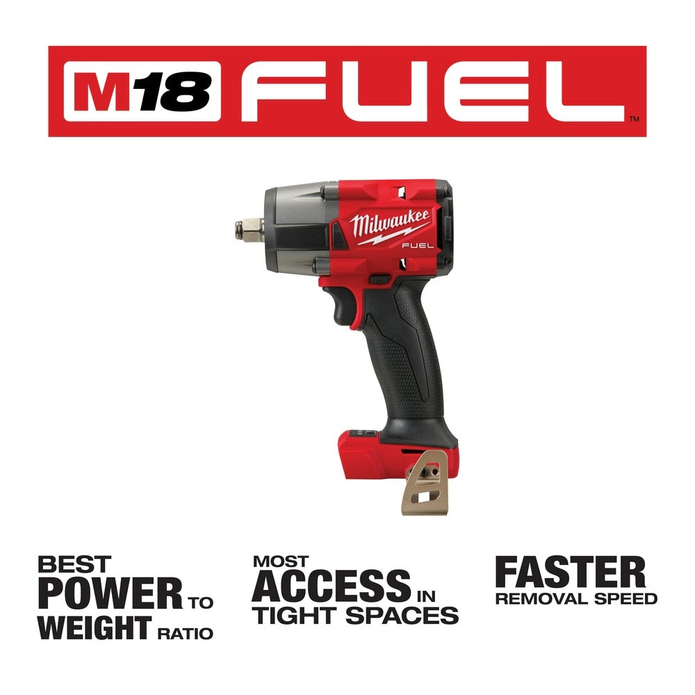 Milwaukee 2962-80 M18 FUEL™ 1/2" Mid-Torque Impact Wrench w/ Friction Ring Bare Tool (Reconditioned) - 3