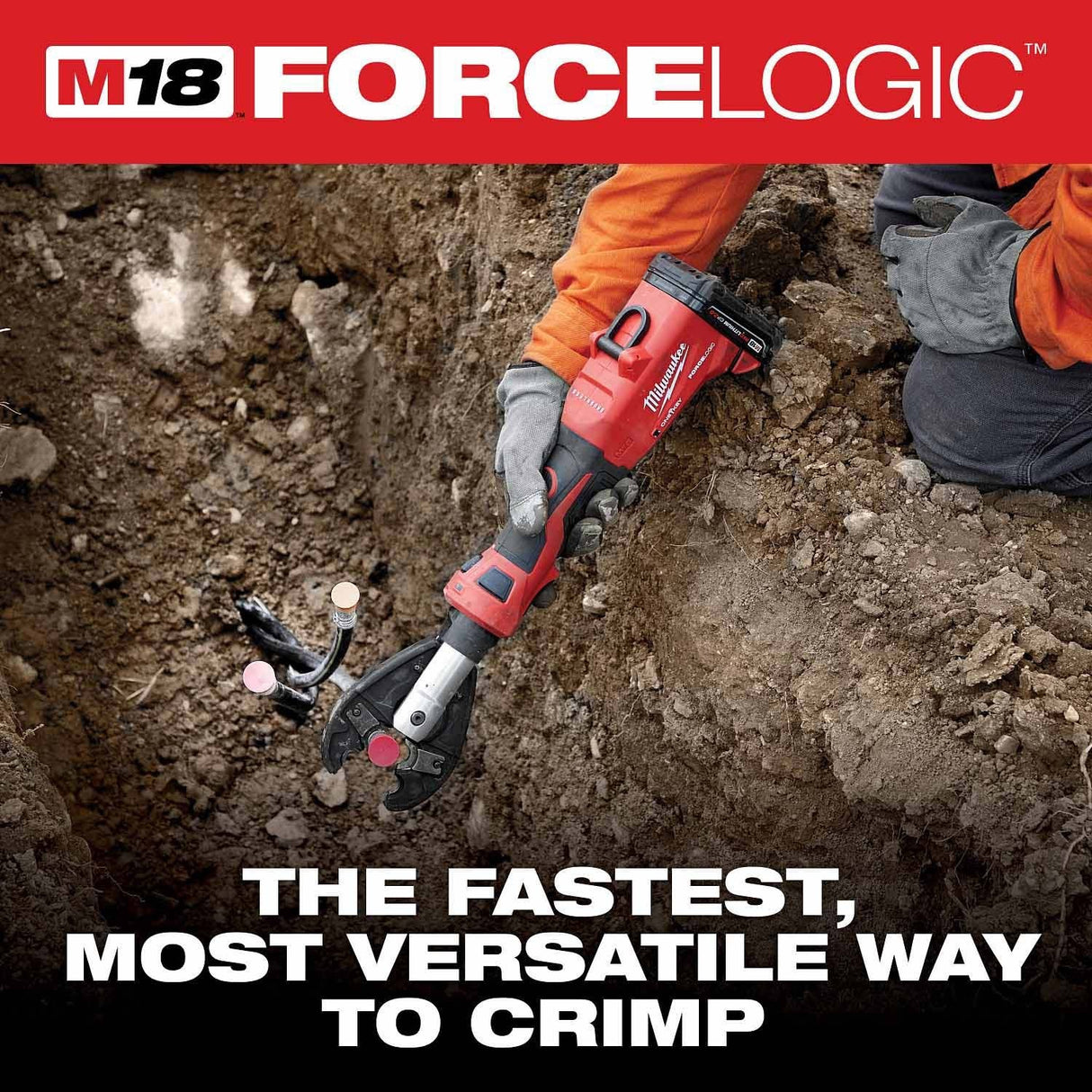 Milwaukee 2978-20K M18 FORCE LOGIC 6T Linear Utility Crimper w/ Kearney Jaw - 3
