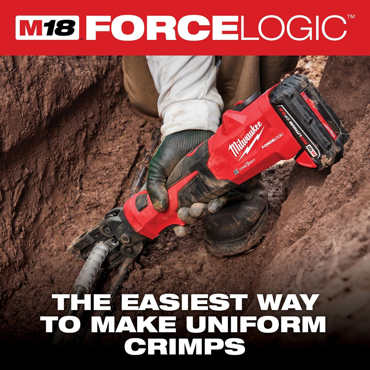 Milwaukee 2979-20 M18 FORCE LOGIC 6T Latched Linear Utility Crimper Tool Only (No Battery) - 2