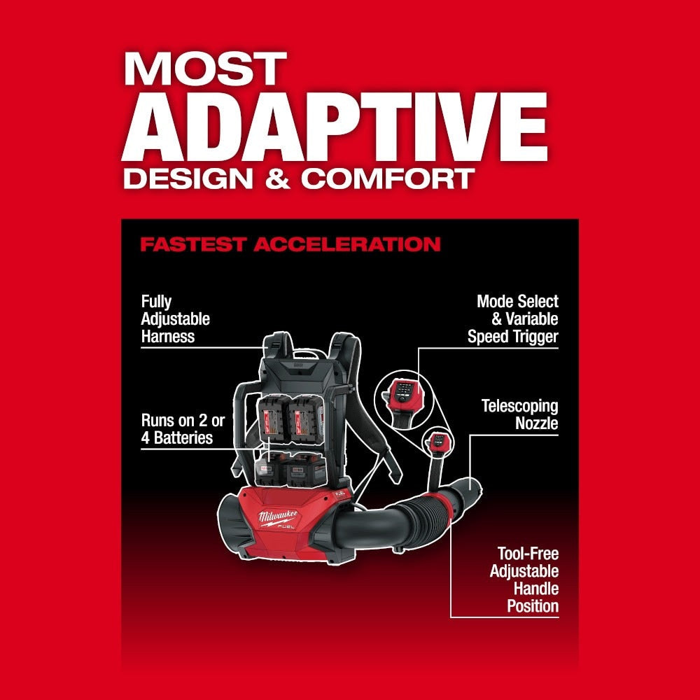 Milwaukee 3009-24HD M18 FUEL Dual Battery Backpack Blower Kit - 10