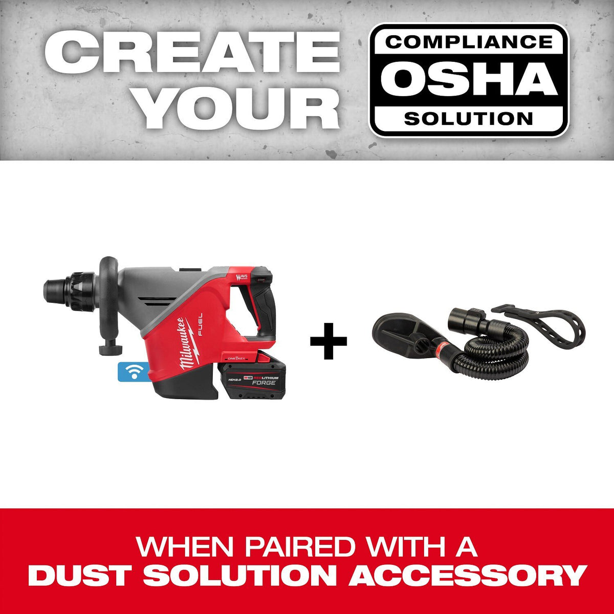 Milwaukee 3018-22HD M18 Fuel 18 lb SDS Max Demolition Hammer Kit with ONE-KEY (2 Batteries) - 8