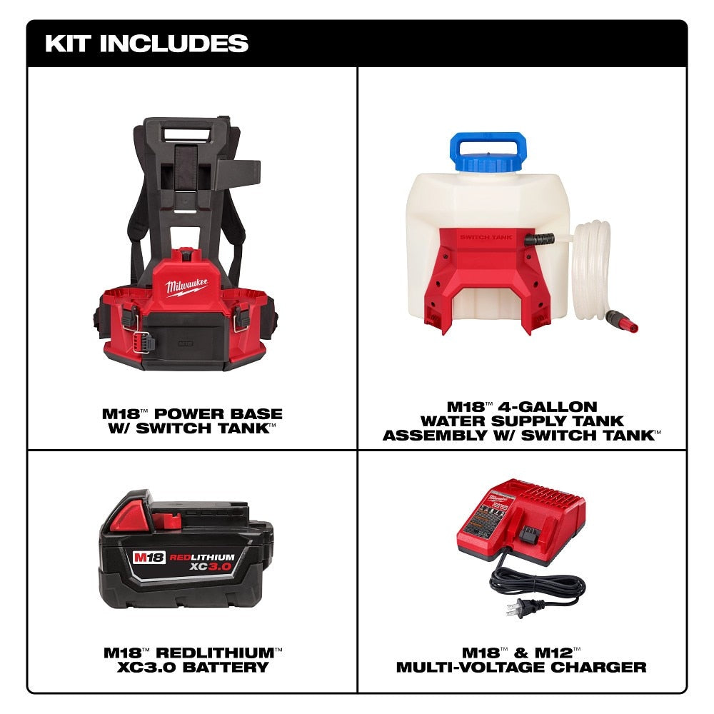 Milwaukee 3019-21WS M18 4-Gallon Water Supply Kit w/ SWITCH TANK - 4